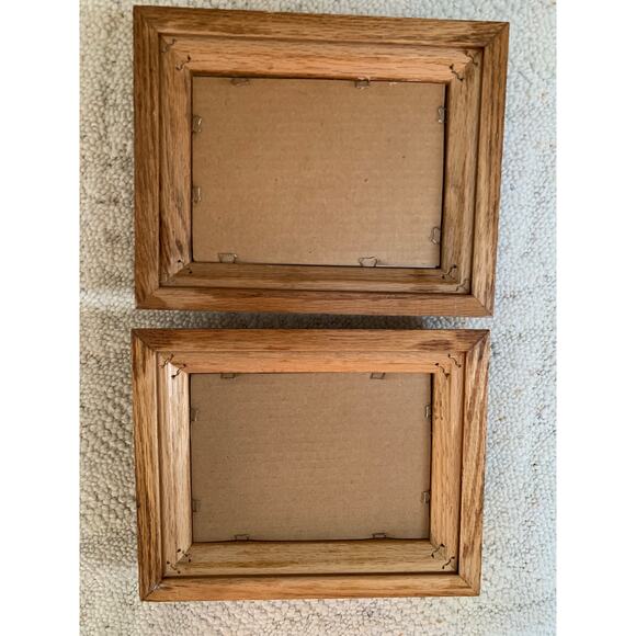 Set of 2 Barbara Mock Teapot Pictures Oak Framed Green Burgundy Double Matted - Picture 4 of 6